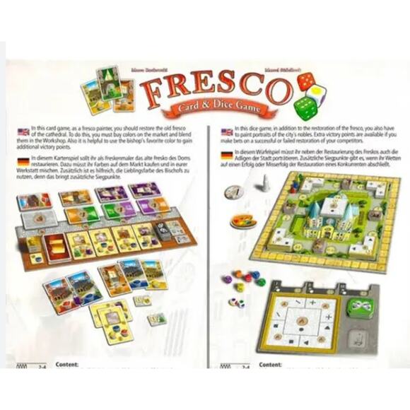 Queen Games QNG10563 Fresco Card & Dice Game - $49.99 MSRP - Picture 3 of 6